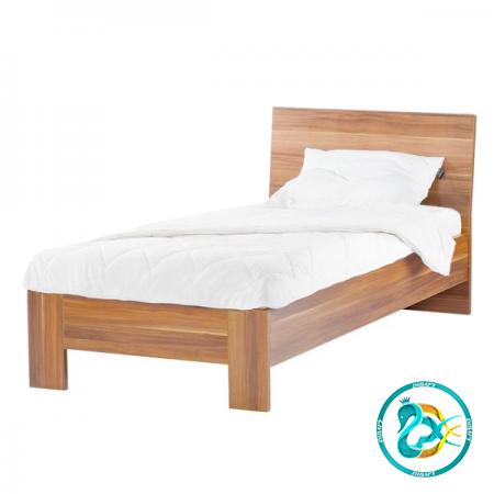 Rectangular Wooden Bed Is Good for Use 