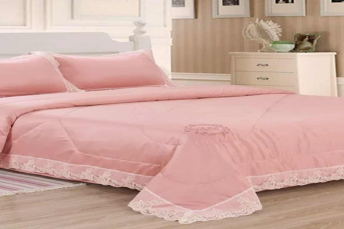 Pink duvet cover 2 piece 1 twin candle pillow